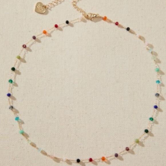Altar'd State NWT Multi-Color Gem Bead Choker - Picture 2 of 6